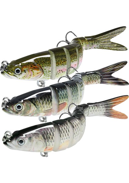 3x Setler Akarsular Için Hook Fishing Mackle ile Rezervuarlar 10 cm 11G (Yurt Dışından)