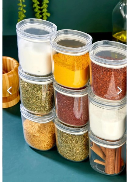 12'li 400 ml Vakumlu Sızdırmaz Mika Baharatlık Seti - Çok Amaçlı Saklama Kabı modelleri