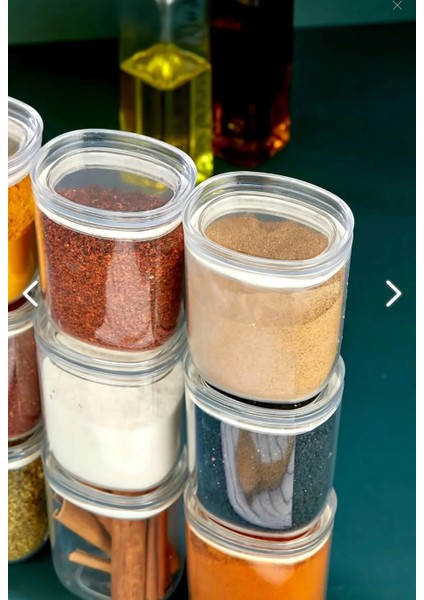 12'li 400 ml Vakumlu Sızdırmaz Mika Baharatlık Seti - Çok Amaçlı Saklama Kabı fırsatları