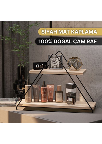 Bino Duvar Rafı Üçgen Masa Servis Rafı Dekoratif Raf Mutfak Banyo Düzenleyici Organizer Doğal Ahşap modelleri