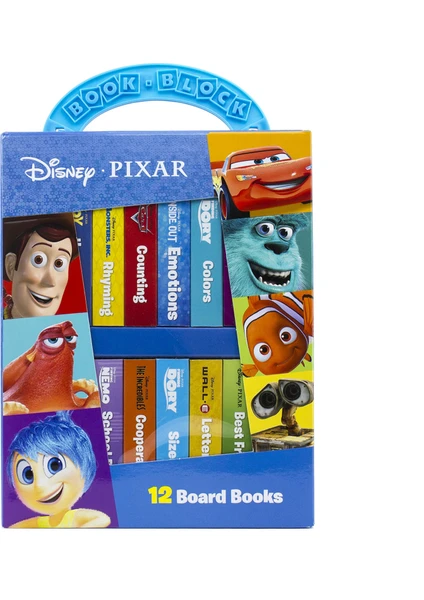 Disney:  Pixar: My First Library 12 Board Book Set- Toy Story, Cars, Finding Nemo, And More!