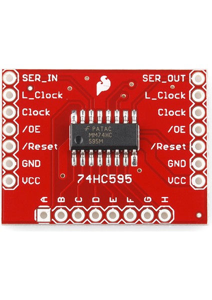 74HC595 - Sparkfun Shift Register Breakout Standart modelleri