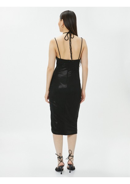 Abiye Elbise Yırtmaçlı Drapeli Pırıltılı fırsatları