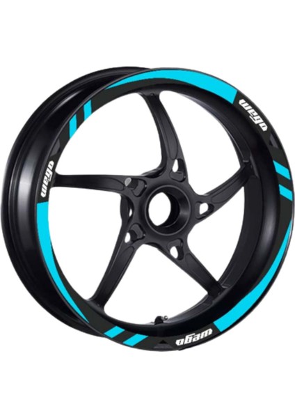 Tvs Wego 110 2012 - 2024 Uyumlu Mavi 1 Set Jant Şeridi