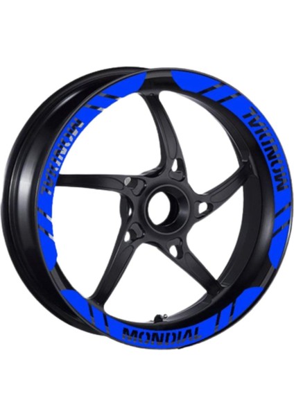 Mondial Uyumlu Mavi 1 Set Jant Şeridi