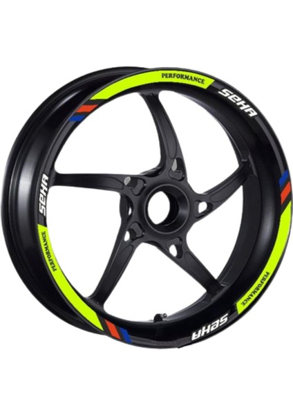 Kanuni Seha 150 2022 - 2024 Uyumlu 1 Set Jant Şeridi Sarı