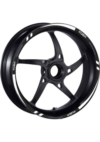 Kuba Uyumlu Beyaz Reflektör 1 Set Jant Şeridi