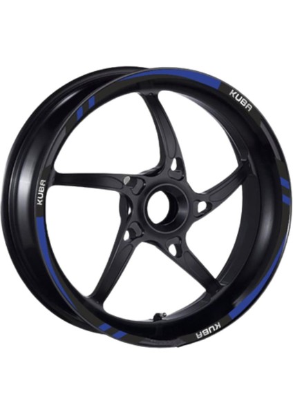 Kuba Uyumlu Mavi Reflektör 1 Set Jant Şeridi