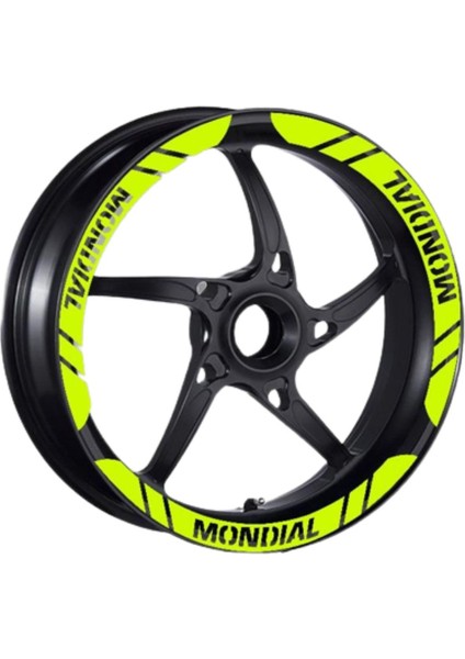 Mondial Uyumlu Flo Sarı 1 Set Jant Şeridi
