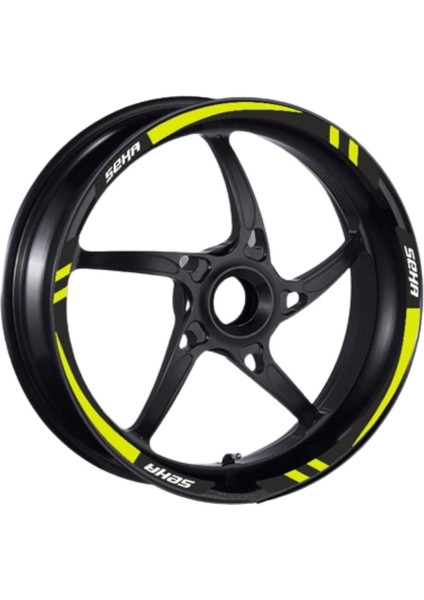 Kanuni Seha 150 2022 - 2024 Uyumlu 1 Set Jant Şeridi Sarı