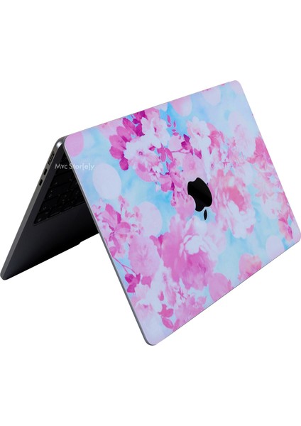 Macbook Pro Kılıf 13 inç M1-M2 Koruyucu Kaplama Laptop Sticker A2338 ile Uyumlu Flower03 fırsatları