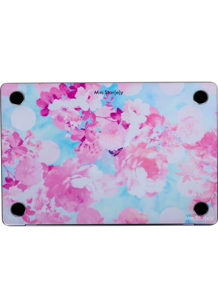 Macbook Pro Kılıf 13 inç M1-M2 Koruyucu Kaplama Laptop Sticker A2338 ile Uyumlu Flower03