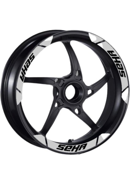 Kanuni Seha 150 2022 - 2024 Uyumlu Geniş 1 Set Jant Şeridi Beyaz