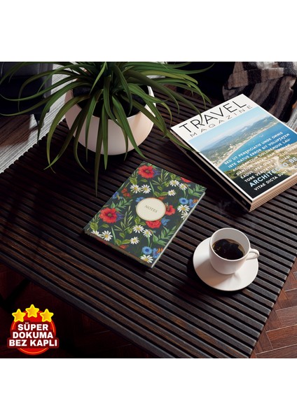 Bez Ciltli Çizgili Defter Sert Kapaklı 160 Yaprak 14X20CM -5