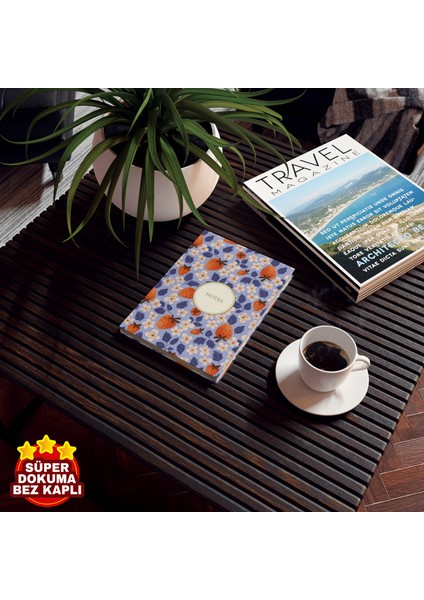 Bez Ciltli Çizgili Defter Sert Kapaklı 160 Yaprak 14X20CM -12