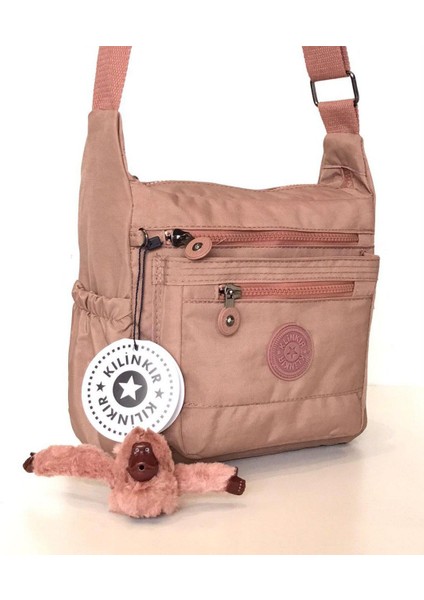 Pudra Kadın Küçük Boy Omuz Kırinkıl Askılı Çapraz Postacı Omuz Çanta Su Geçirmez 22X22X10CM