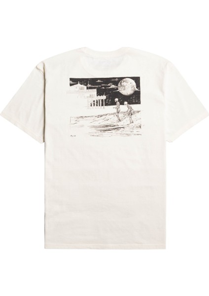 Night Ride Ss Erkek Beyaz T-Shirt EBYZT00108-OFW