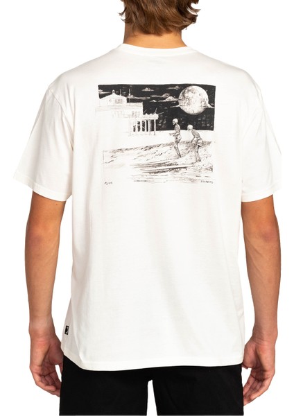 Night Ride Ss Erkek Beyaz T-Shirt EBYZT00108-OFW