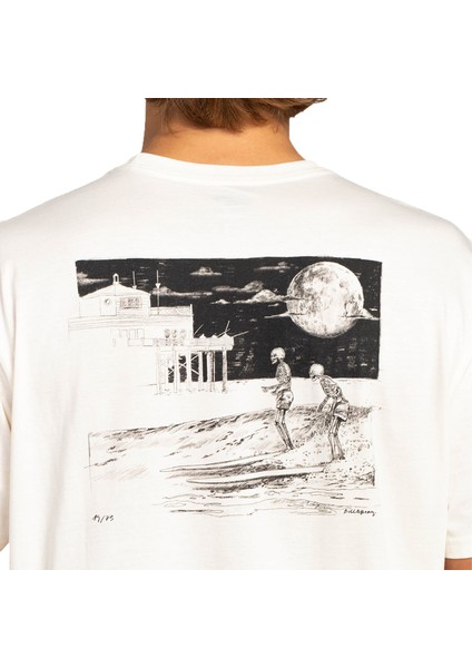Night Ride Ss Erkek Beyaz T-Shirt EBYZT00108-OFW