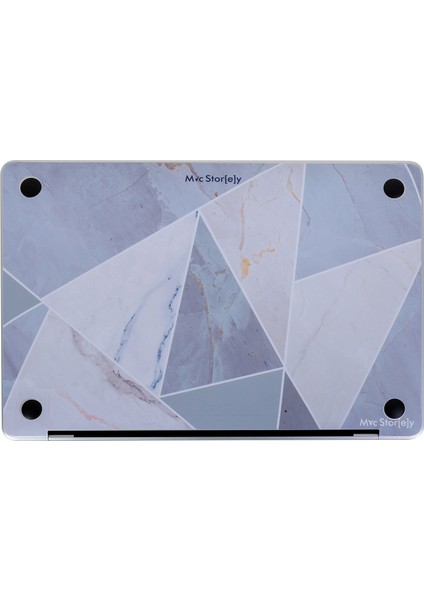 Macbook Pro Kılıf 13inç M1-M2 Koruyucu Sticker Laptop Kaplama A2338 ile Uyumlu Marble14