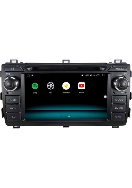 Toyota Auris Tuşlu Android 12 Carplay Özellikli Navigasyon Multimedya Ekran 2gb Ram + 32GB HDD FMX-9936