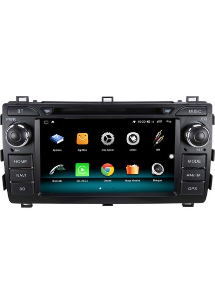 Toyota Auris Tuşlu Android 12 Carplay Özellikli Navigasyon Multimedya Ekran 2gb Ram + 32GB HDD FMX-9936