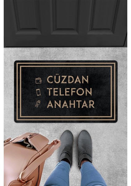 Kapı Önü Paspası Vinil Kaymaz Tabanlı