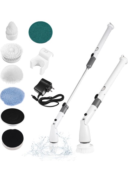 7 In 1 Elektrikli Spin Scrubber Ayarlanabilir Uzatma (Yurt Dışından)