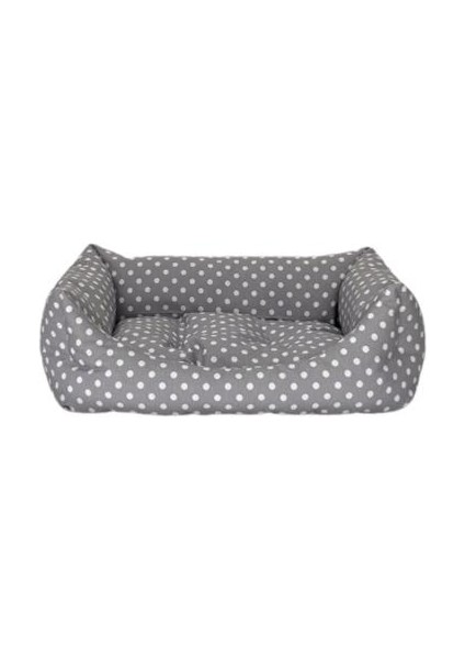Uniform Gri Puantiyeli Kedi ve Köpek Yatağı S 50X60CM