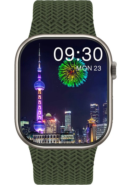 2024 Watch 9 Pro Amoled Ekran Android İos Uyumlu Akıllı Saat Yeşil