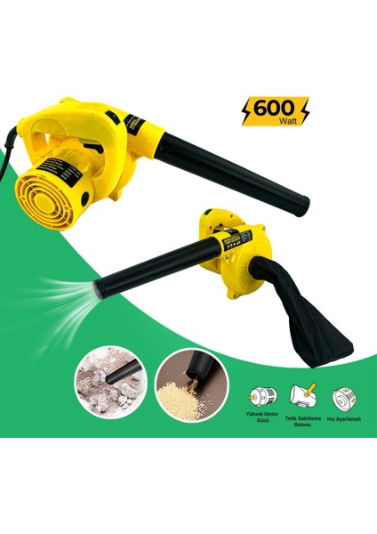 ANS1043 600 Watt Devir Ayarlı Hava Üfleme Makinesi