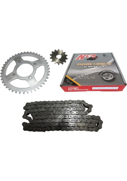 Tvs Apache Ön-Arka Dişli Zincir Set 428H 128L 13-44T Ncr
