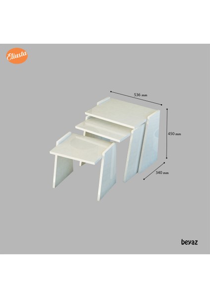 3 Lu Zigon Sehpa Takımı Sunum Sehpa fiyatları