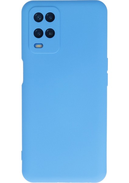 Oppo A54 4g Kılıf Nano Içi Kadife Silikon - Mavi