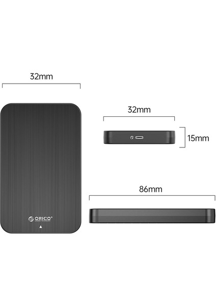 Orıco USB 3.1 Gen1 Type-C 6gbps 2.5” Inch Sata SSD Hard Disk Kutusu