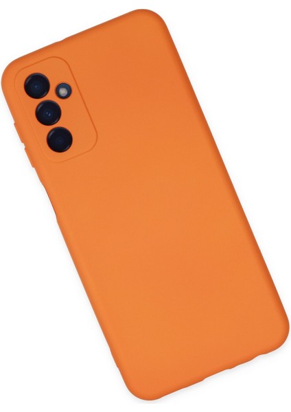 Samsung Galaxy M23 Kılıf Nano Içi Kadife Silikon - Turuncu fiyatları