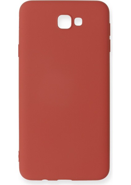 Samsung Galaxy J7 Prime Kılıf Nano Içi Kadife Silikon - Kiremit