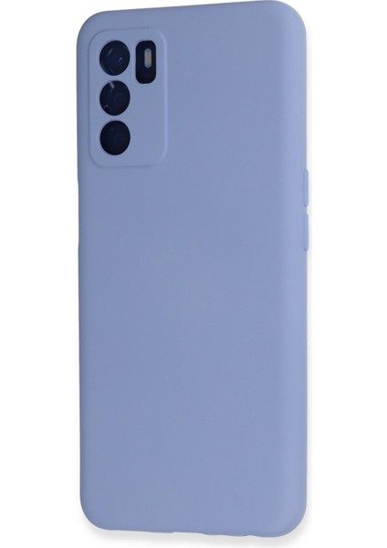 Oppo A55 Kılıf Nano Içi Kadife Silikon - Lila modelleri