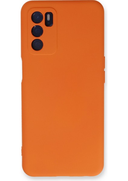 Oppo A55 Kılıf Nano Içi Kadife Silikon - Turuncu