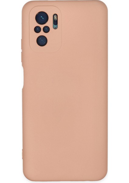 Xiaomi Poco M5S Kılıf Nano Içi Kadife Silikon - Pudra