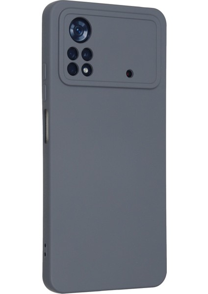 Xiaomi Poco X4 Pro 5g Kılıf Nano Içi Kadife Silikon - Gri modelleri