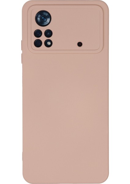 Xiaomi Poco X4 Pro 5g Kılıf Nano Içi Kadife Silikon - Pudra