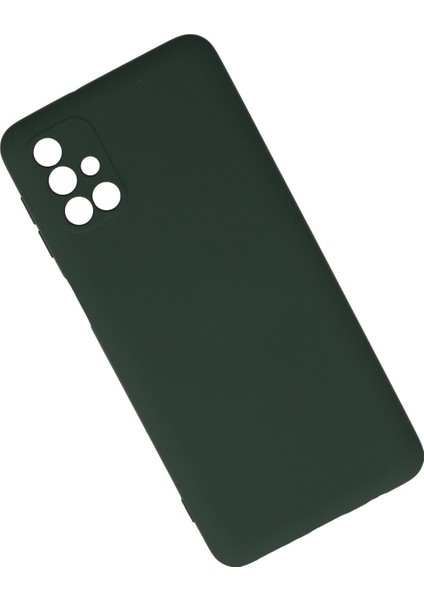 Samsung Galaxy M31S Kılıf Nano Içi Kadife Silikon - Koyu Yeşil fiyatları