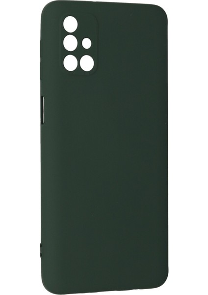 Samsung Galaxy M31S Kılıf Nano Içi Kadife Silikon - Koyu Yeşil modelleri