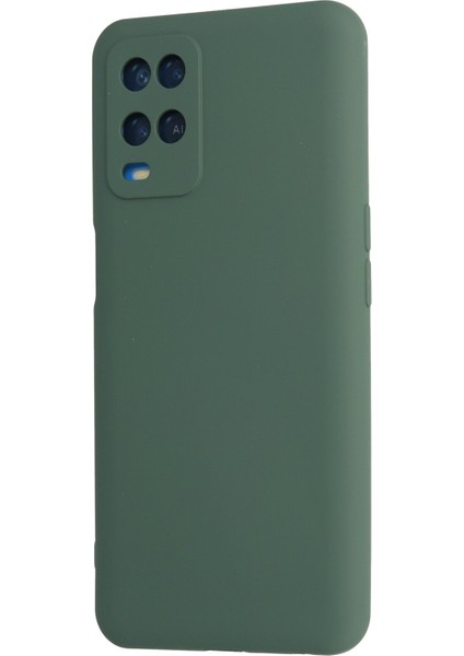Oppo A54 4g Kılıf Nano Içi Kadife Silikon - Koyu Yeşil modelleri