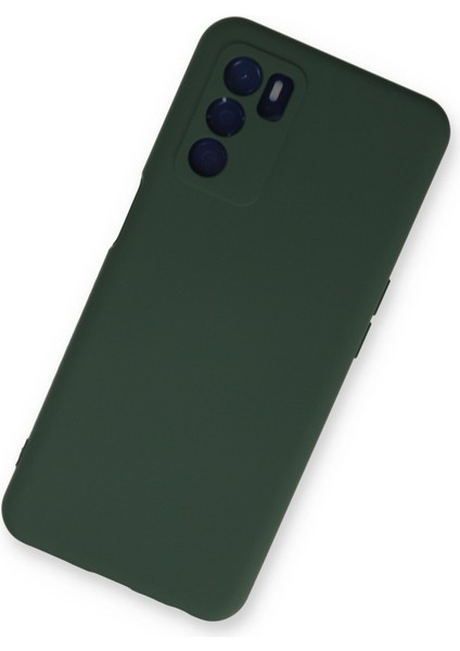 Oppo A55 Kılıf Nano Içi Kadife Silikon - Koyu Yeşil fiyatları