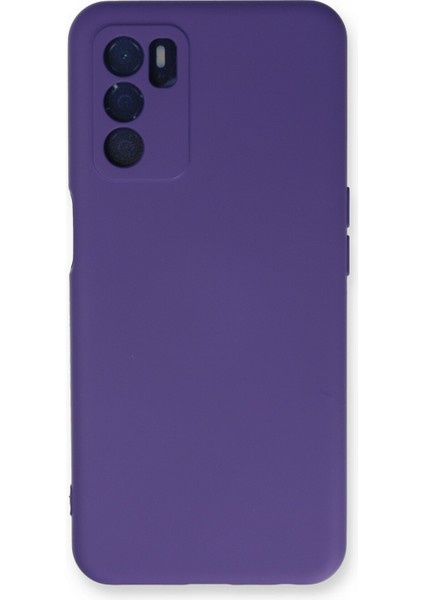 Oppo A55 Kılıf Nano Içi Kadife Silikon - Mor