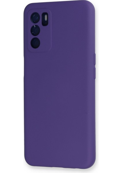 Oppo A55 Kılıf Nano Içi Kadife Silikon - Mor modelleri