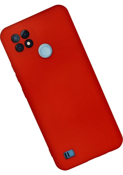 Realme C21 Kılıf Nano Içi Kadife Silikon - Kırmızı fiyatları