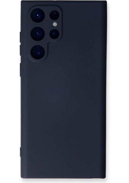 Samsung Galaxy S22 Ultra Kılıf Nano Içi Kadife Silikon - Lacivert
